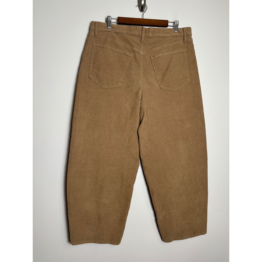 Universal Thread Womens High Rise Easy Barrel Corduroy Pants 14 Crop Earthy Tan - Picture 2 of 9
